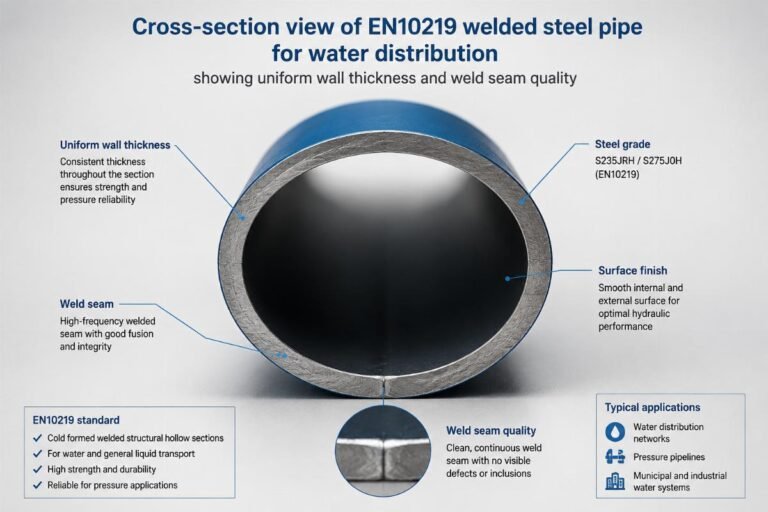 EN10219 Welded Steel Pipe for Water Distribution System Wholesale Supplier