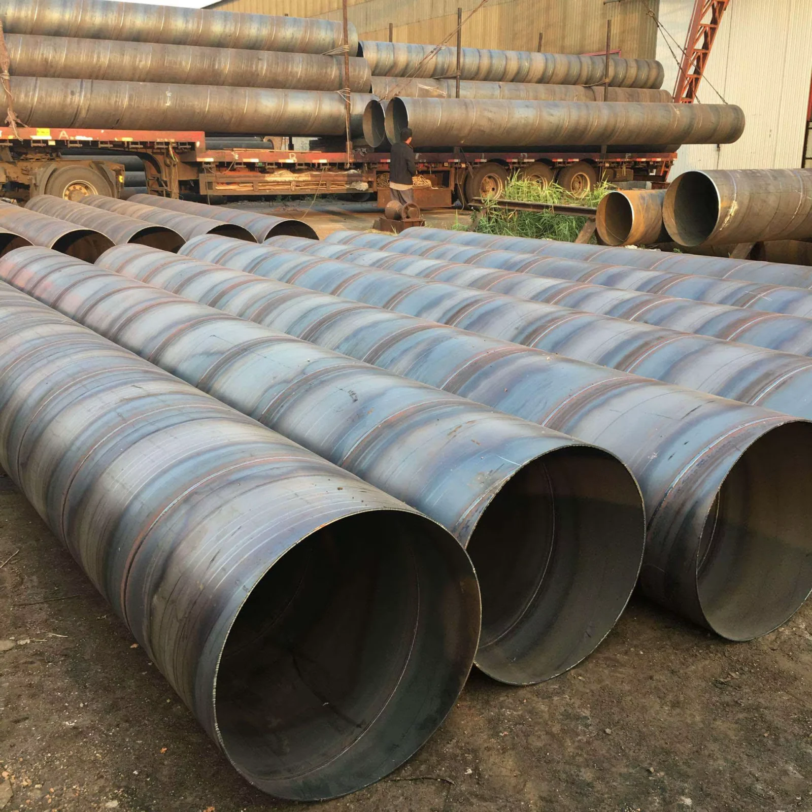 Q195-Q355 SSAW Round Steel Pipe 219-3000mm OD Manufacturer