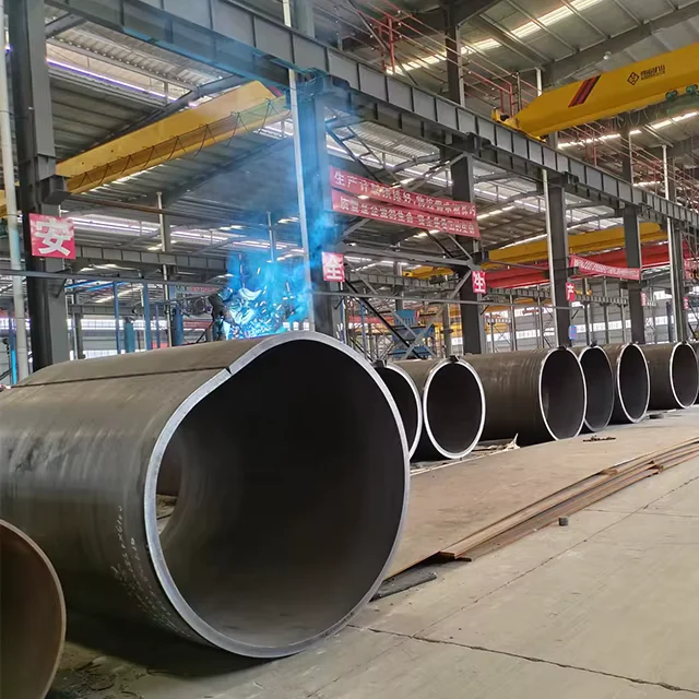 Q235 S355 20# 45# Thick Wall ERW Welded Round Steel Pipe OD 32-1219mm Supplier