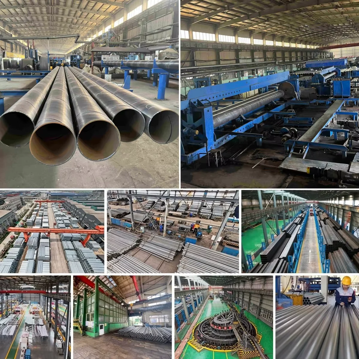 S355J2H SSAW Spiral Welded Steel Pipe API 5L OD 406-1524mm Supplier