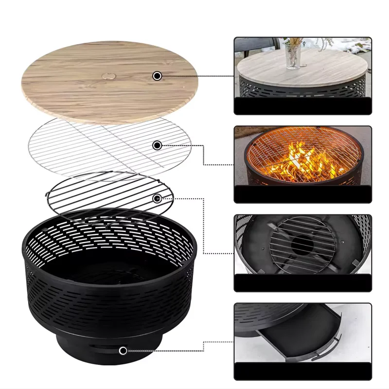 Stainless Steel Smokeless Fire Pit Custom Design Factory Supplier