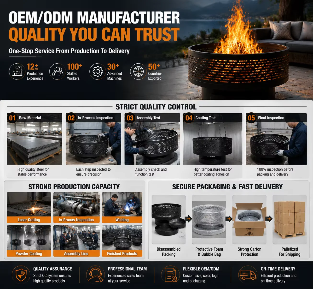 Stainless Steel Smokeless Fire Pit Custom Design Factory Supplier